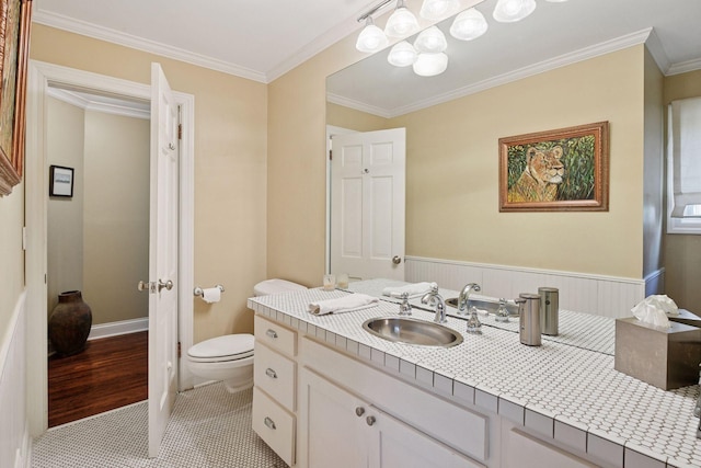 5150 Meadville St, Greenwood, MN 55331 - bathroom with vanity and crown molding