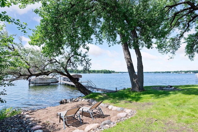 5150 Meadville St, Greenwood, MN 55331 - water view featuring a dock