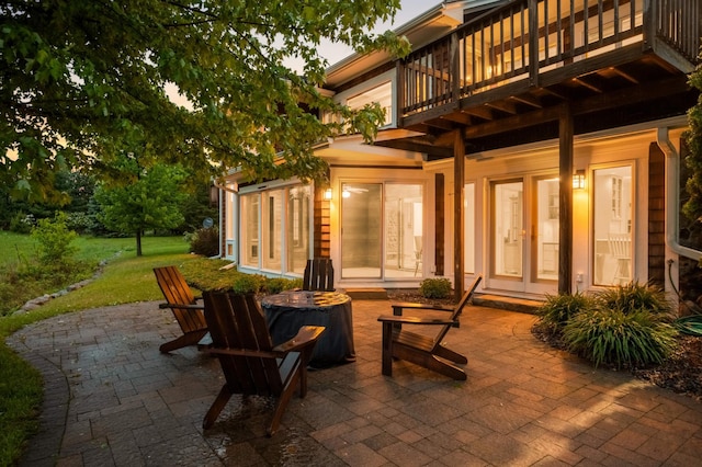 12697 177th St N, May Twp, MN 55047 - view of patio with a balcony and french doors