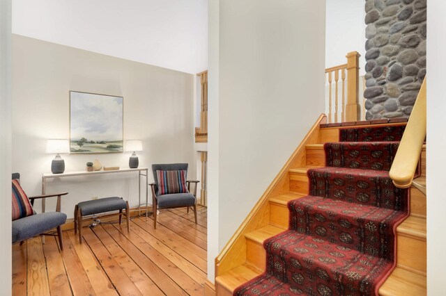 12697 177th St N, May Twp, MN 55047 - stairs featuring hardwood / wood-style floors