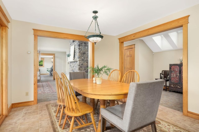 12697 177th St N, May Twp, MN 55047 - dining area featuring a skylight and baseboards