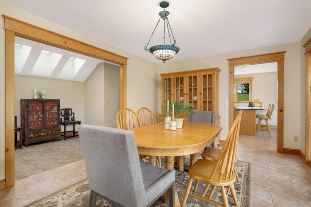 12697 177th St N, May Twp, MN 55047 - dining area with a skylight and light tile patterned floors