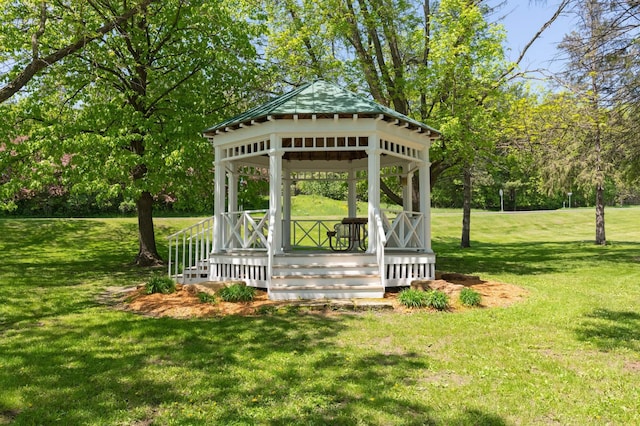 12697 177th St N, May Twp, MN 55047 - view of outdoor structure featuring a gazebo and view of scattered trees