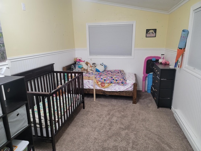 29829 400th Ave, Roseau, MN 56751 - carpeted bedroom with wainscoting and crown molding
