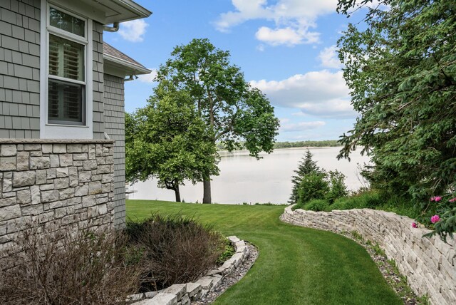 1505 Edgewater Ave, Arden Hills, MN 55112 - view of grassy yard featuring a water view