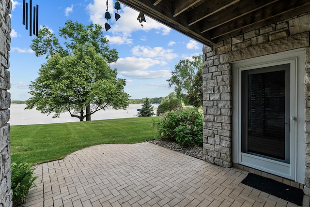 1505 Edgewater Ave, Arden Hills, MN 55112 - view of patio / terrace with a water view