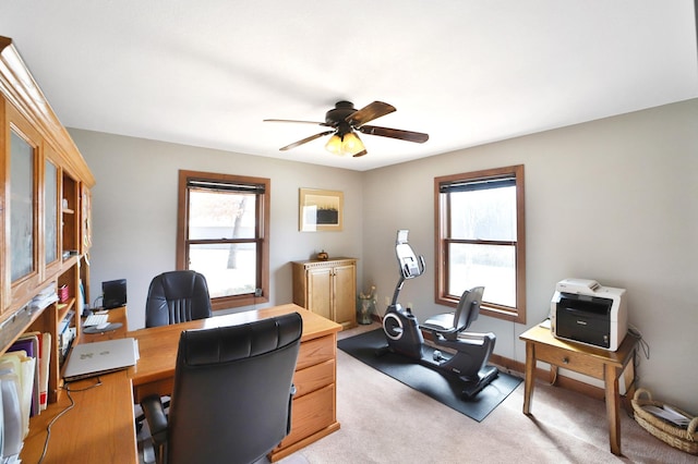 1572 44th St SW, Pine River, MN 56474 - carpeted office space with a ceiling fan