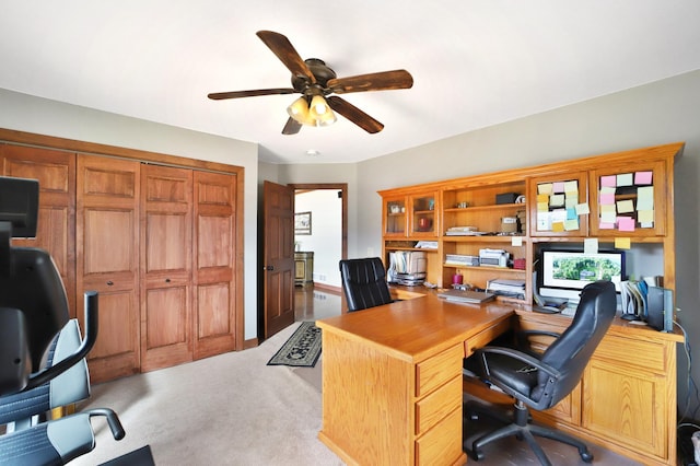 1572 44th St SW, Pine River, MN 56474 - office with ceiling fan and carpet