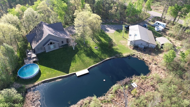 1572 44th St SW, Pine River, MN 56474 - aerial view of property and surrounding area featuring a nearby body of water