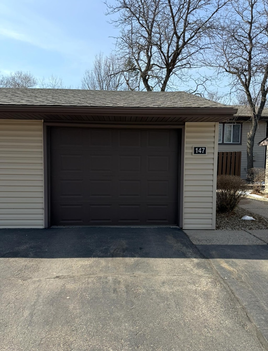 garage with driveway