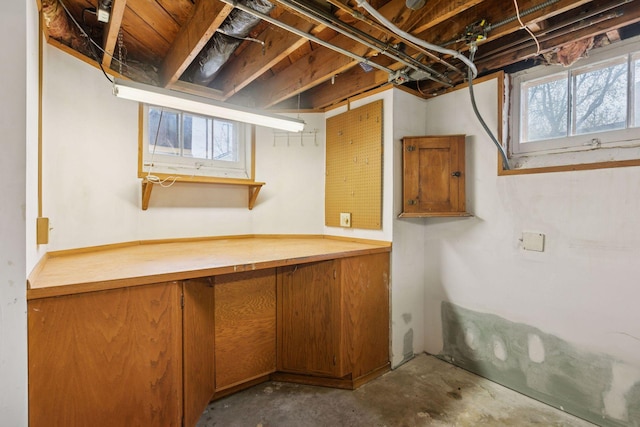 below grade area featuring a wealth of natural light