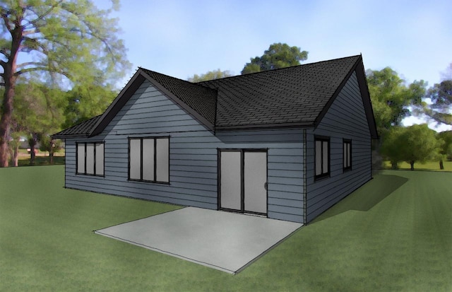 back of property with a patio area