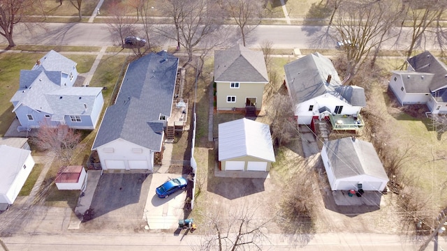drone / aerial view with a residential view