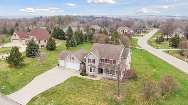 birds eye view of property featuring a residential view