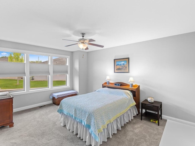 1128 Willowbrook Cir, Delano, MN 55328 - bedroom with carpet, baseboards, and a ceiling fan