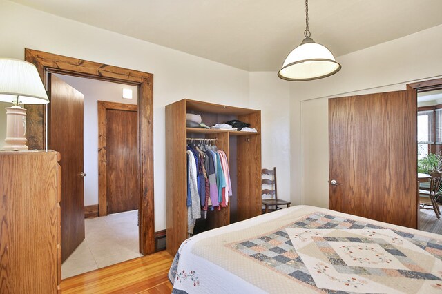 29058 132nd St, Waseca, MN 56093 - bedroom with wood finished floors and a closet