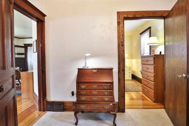 29058 132nd St, Waseca, MN 56093 - hall featuring wood finished floors