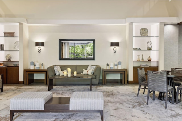 1235 Yale Pl Unit 207, Minneapolis, MN 55403 - living room with concrete flooring