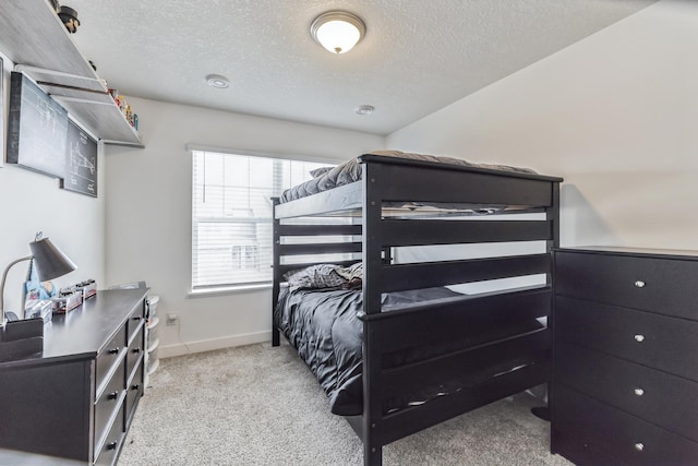 6432 Genevieve Trl S, Cottage Grove, MN 55016 - bedroom featuring baseboards, a textured ceiling, and light carpet