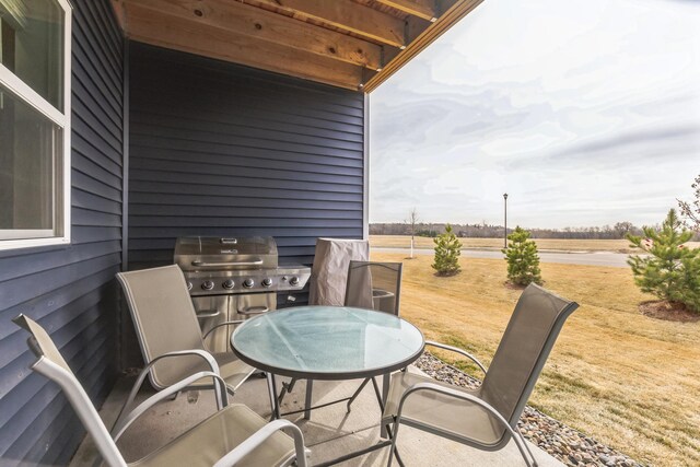 6432 Genevieve Trl S, Cottage Grove, MN 55016 - view of patio with outdoor dining space and a grill