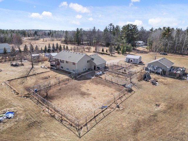 drone / aerial view featuring a rural view