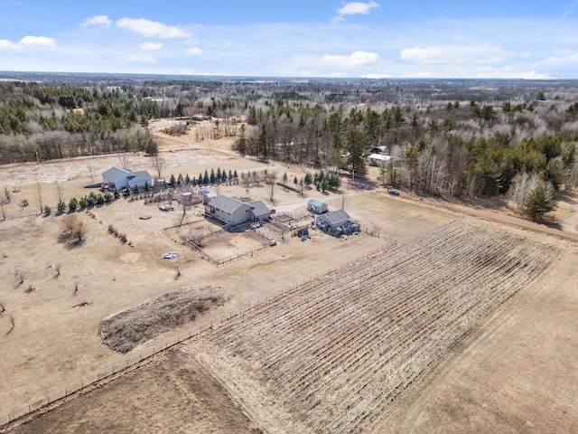 bird's eye view featuring a rural view