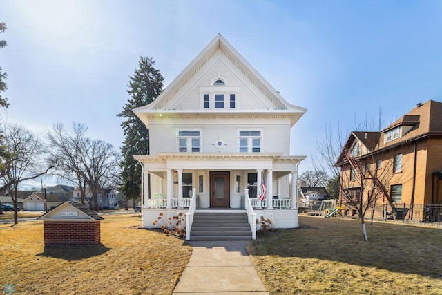 view of front of house with a porch