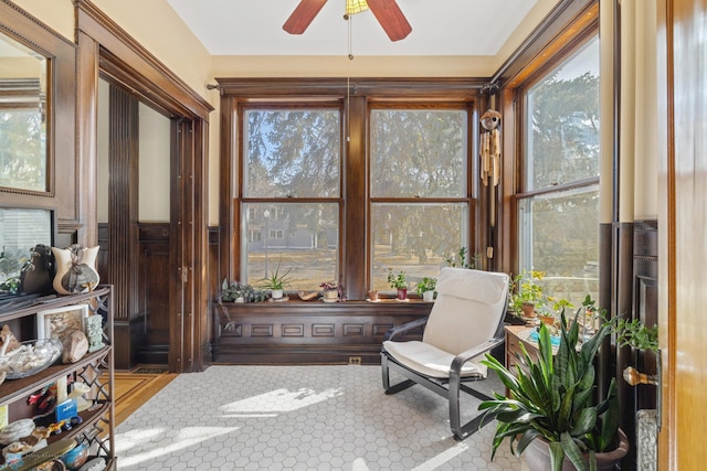 view of sunroom