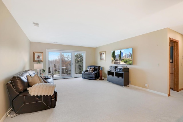 8651 Basswood Rd Unit 203, Eden Prairie, MN 55344 - living area with visible vents, baseboards, and carpet floors