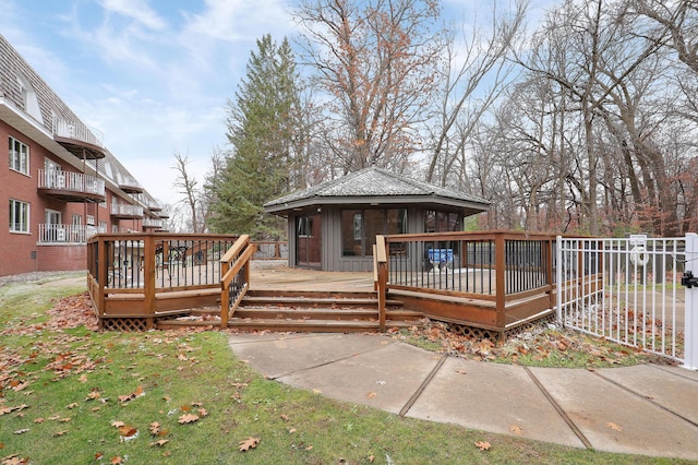 8651 Basswood Rd Unit 203, Eden Prairie, MN 55344 - view of wooden deck