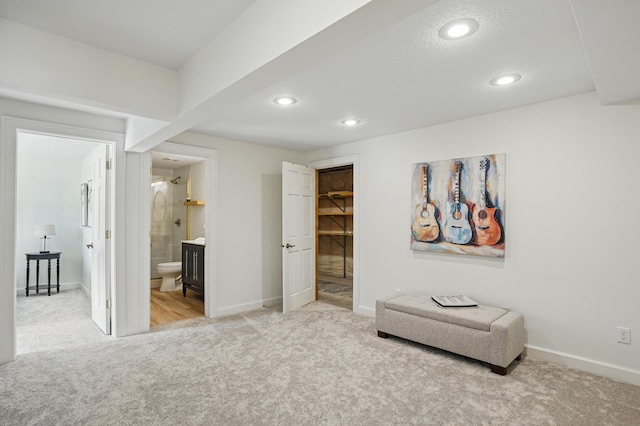 27901 Teale Ave, New Prague, MN 56071 - sitting room with carpet flooring, baseboards, and recessed lighting