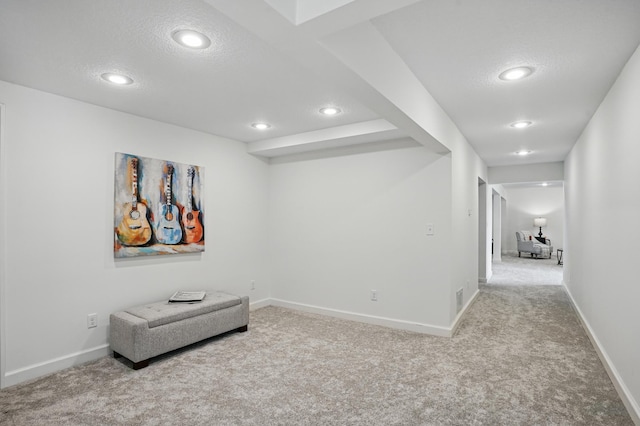 27901 Teale Ave, New Prague, MN 56071 - unfurnished room with carpet, recessed lighting, a textured ceiling, and baseboards
