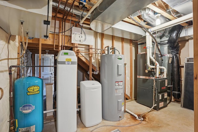 27901 Teale Ave, New Prague, MN 56071 - utility room with electric water heater and heating unit