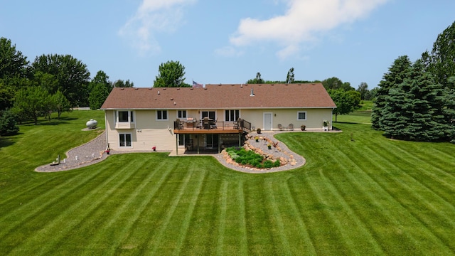 27901 Teale Ave, New Prague, MN 56071 - back of property featuring a patio, a deck, and a yard