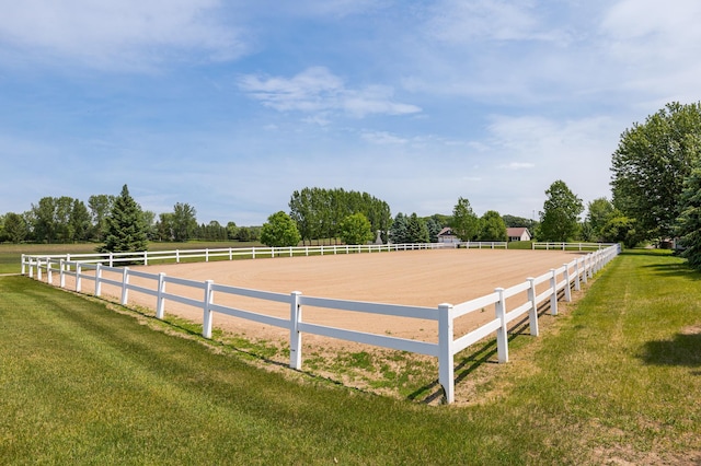 27901 Teale Ave, New Prague, MN 56071 - view of grassy yard with an enclosed horse arena and a rural view
