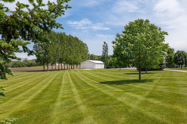 27901 Teale Ave, New Prague, MN 56071 - view of green lawn with an outdoor structure and an outbuilding