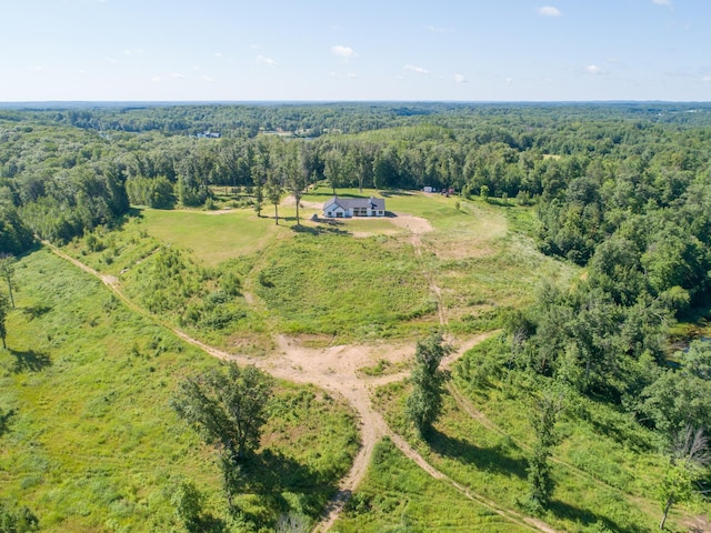 38525 Northstar Dr, Cushing, MN 56443 - drone / aerial view featuring a forest view