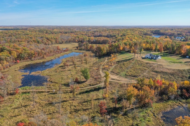 38525 Northstar Dr, Cushing, MN 56443 - drone / aerial view with a view of trees and a water view