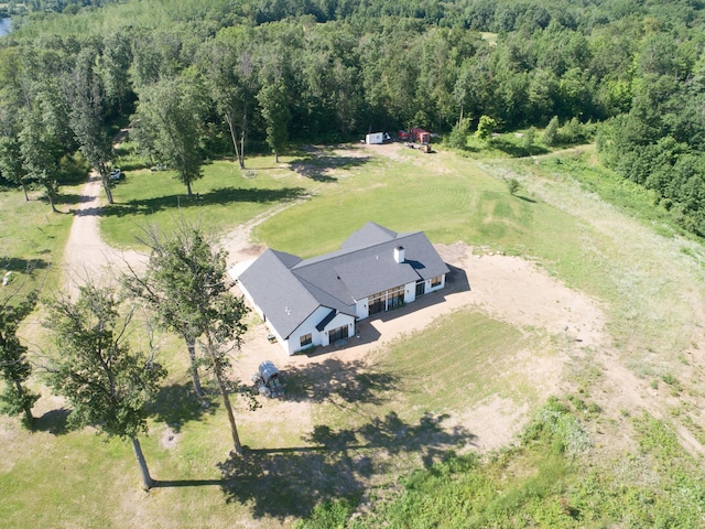 38525 Northstar Dr, Cushing, MN 56443 - aerial view with a wooded view