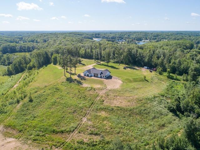 38525 Northstar Dr, Cushing, MN 56443 - drone / aerial view featuring a forest view and a rural view