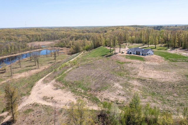 38525 Northstar Dr, Cushing, MN 56443 - bird's eye view featuring a rural view, a view of trees, and a water view