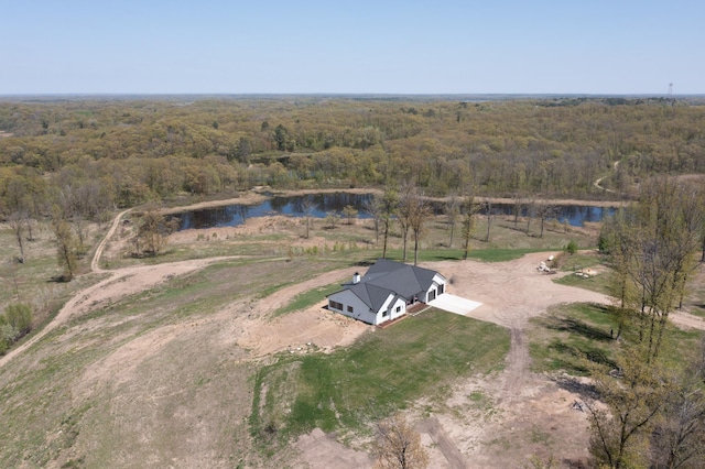 38525 Northstar Dr, Cushing, MN 56443 - aerial view with a wooded view and a water view