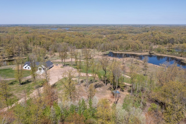 38525 Northstar Dr, Cushing, MN 56443 - bird's eye view with a forest view and a water view