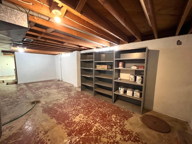 view of basement