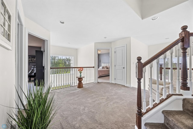 interior space with recessed lighting and baseboards