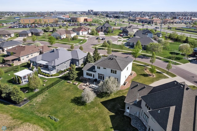 aerial view of residential area