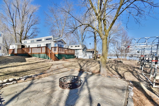 18096 Browns Lake Rd # 17, Richmond, MN 56368 - exterior space featuring stairs and a wooden deck