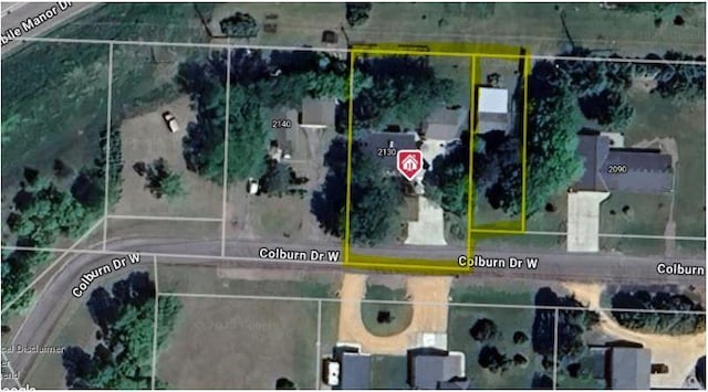 aerial map of property and surrounding area