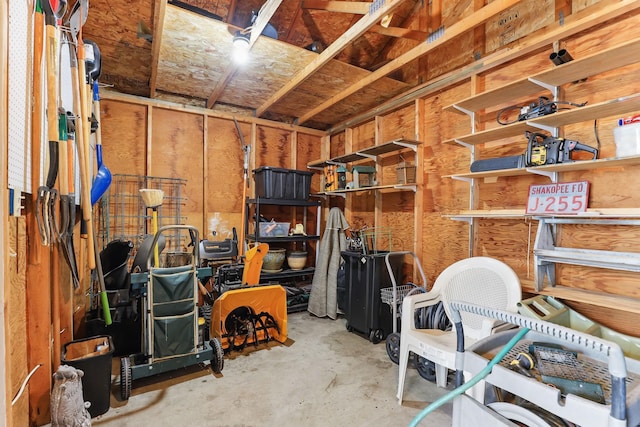 view of storage area