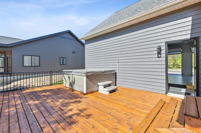 3344 26th Ave S, Saint Cloud, MN 56301 - wooden terrace with a hot tub